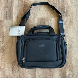 US Traveler Luggage Black Messenger Crossbody Strap Bag School Office Unisex